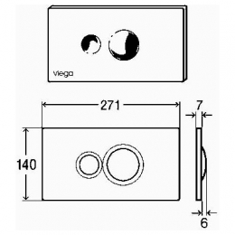Viega Visign for Style 10 кнопка смыва (пластик) для смывных бачков, матовый хром фото 2