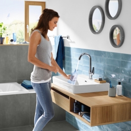 Смеситель Hansgrohe Novus 240 для раковины с донным клапаном, поворотный излив фото 3