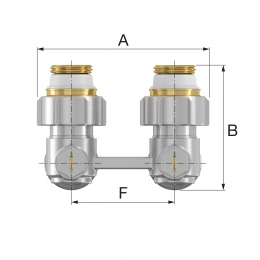 Simplex Узел нижнего подключения Exclusive Line E1/50 угловой, 1/2x3/4" c ниппелями 1/2" фото 2