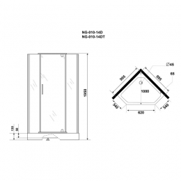 Душевой уголок Niagara Eco NG-010-14DT с поддоном фото 3
