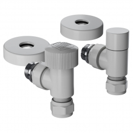 Набор термостатический угловой Royal Thermo Design Pro 15мм М30х1,5 (Белый) фото 2