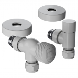 Набор термостатический осевой Royal Thermo Design Pro 15мм М30х1,5 (Белый) фото 2