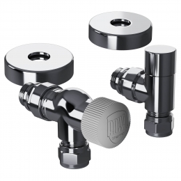 Набор термостатический осевой Royal Thermo Design Pro 15мм М30х1,5 (Хром) фото 2