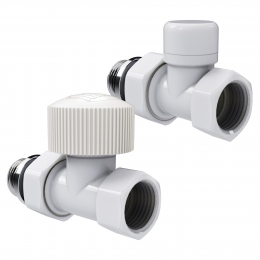 Набор термостатический прямой Royal Thermo Design 1/2"М30х1,5 (Белый) фото 2