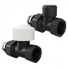 Набор термостатический прямой Royal Thermo Design 1/2"М30х1,5 (Черный) фото 2