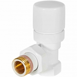 Клапан термостатический STOUT Design белый, угловой 1/2 фото