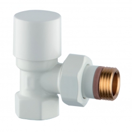 Клапан запорно-балансировочный STOUT Design белый, угловой 1/2 фото