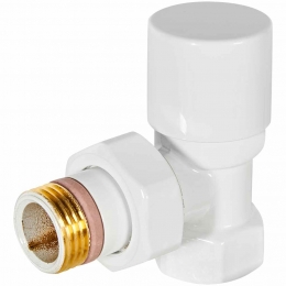 Клапан запорно-балансировочный STOUT Design белый, угловой 1/2 фото 2