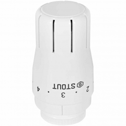 Головка термостатическая STOUT Design белая, жидкостная M30x1,5 фото