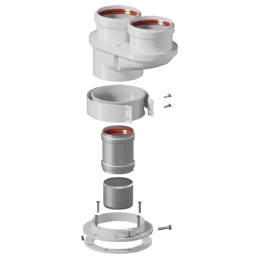 Адаптер моноблочный ROMMER универсальный для перехода на двухтрубную систему 80/80 фото