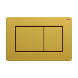 Панель смыва РЕХАУ NOVA PUBLIC антивандальная с прямоугольными клавишами с покрытием против отпечатков пальцев, нержавеющая сталь, брашированное титановое золото, матовый фото