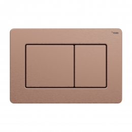 Панель смыва РЕХАУ NOVA QUAD STEEL с прямоугольными клавишами с покрытием против отпечатков пальцев, нержавеющая сталь, брашированное розовое золото, матовый фото