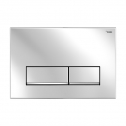Панель смыва РЕХАУ NOVA LONG 002 с прямоугольными клавишами, пластик, хром, глянцевый, нижняя полоса клавиш хром, глянцевый фото