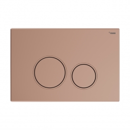 Панель смыва РЕХАУ NOVA ORB 001 с круглыми клавишами, пластик, розовое золото, матовый фото