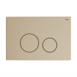 Панель смыва РЕХАУ NOVA ORB 001 с круглыми клавишами, пластик, золотой, матовый фото