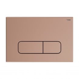 Панель смыва РЕХАУ NOVA ELLIPSE 001 с овальными клавишами, пластик, розовое золото, матовый фото