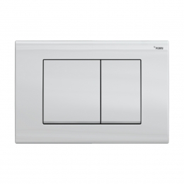 Панель смыва РЕХАУ NOVA QUAD 001 с прямоугольными клавишами, пластик, белый, глянцевый фото