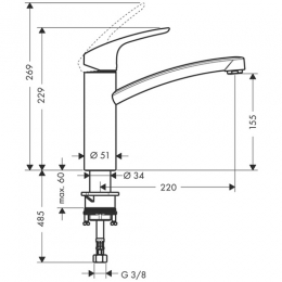 31806800 Смеситель Hansgrohe Focus для кухни фото 2