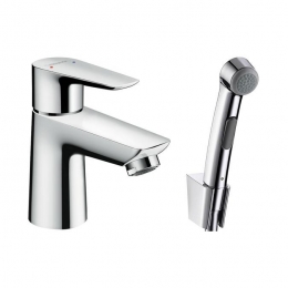 Смеситель Hansgrohe Talis E для раковины 80 с гигиеническим душем фото