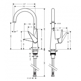 Смеситель Hansgrohe Talis S New для кухни фото 2