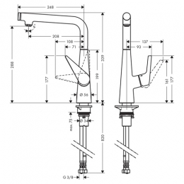 72820000 Смеситель Hansgrohe Talis Select S для кухни фото 2