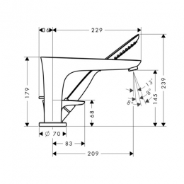 15432000 Смеситель Hansgrohe PuraVida для установки на борт ванны на 3 отверстия (внешняя часть) фото 2