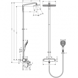 Hansgrohe Raindance Select E 360 Showerpipe душевая система, полочка фото 2