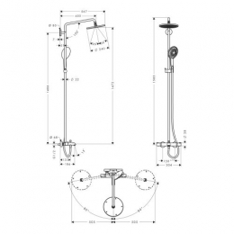 Hansgrohe Raindance Select S 240 Showerpipe душевая система фото 2