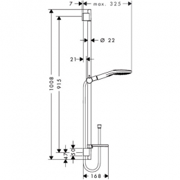 26621000 Hansgrohe душевой гарнитур Raindance Select Е 120 3 jet 90 см фото 2