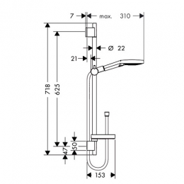 26630000 Hansgrohe душевой гарнитур Raindance Select S 120 3 jet 65 см фото 2