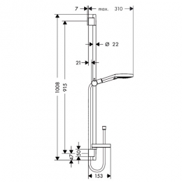 26631000 Hansgrohe душевой гарнитур Raindance Select S 120 3 jet 90 см фото 2