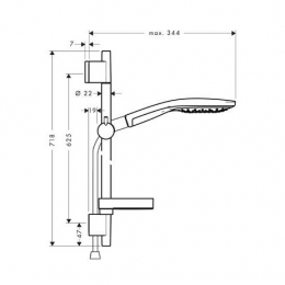 27802000 Hansgrohe душевой гарнитур Raindance Select 150 3jеt 65 см фото 2