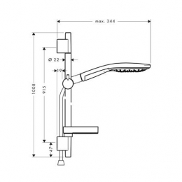 27803000 Hansgrohe душевой гарнитур Raindance Select 150 3jеt 90 см фото 2