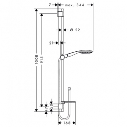 27857000 Hansgrohe душевой гарнитур Raindance Select Е 150 3 jet 90 см фото 2