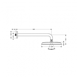 Hansgrohe верхний душ Raindance Classic 240 Air, из стены фото 2