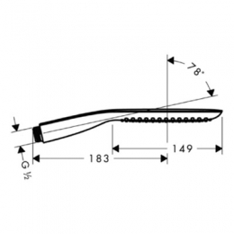 Hansgrohe ручной душ PuraVida 120 Baton 1 jet (хром) фото 2